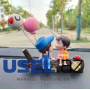 Cute kissing couple action figure for car panel
